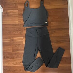 Vuori Crop Tank and High-Waist Leggings Set